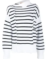 Marni Gestreifter Pullover Weiß