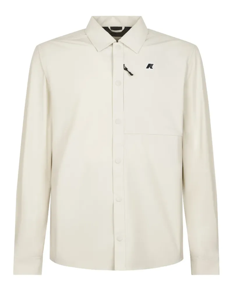 K-Way button-down logo-detail jacket - Nude Nude
