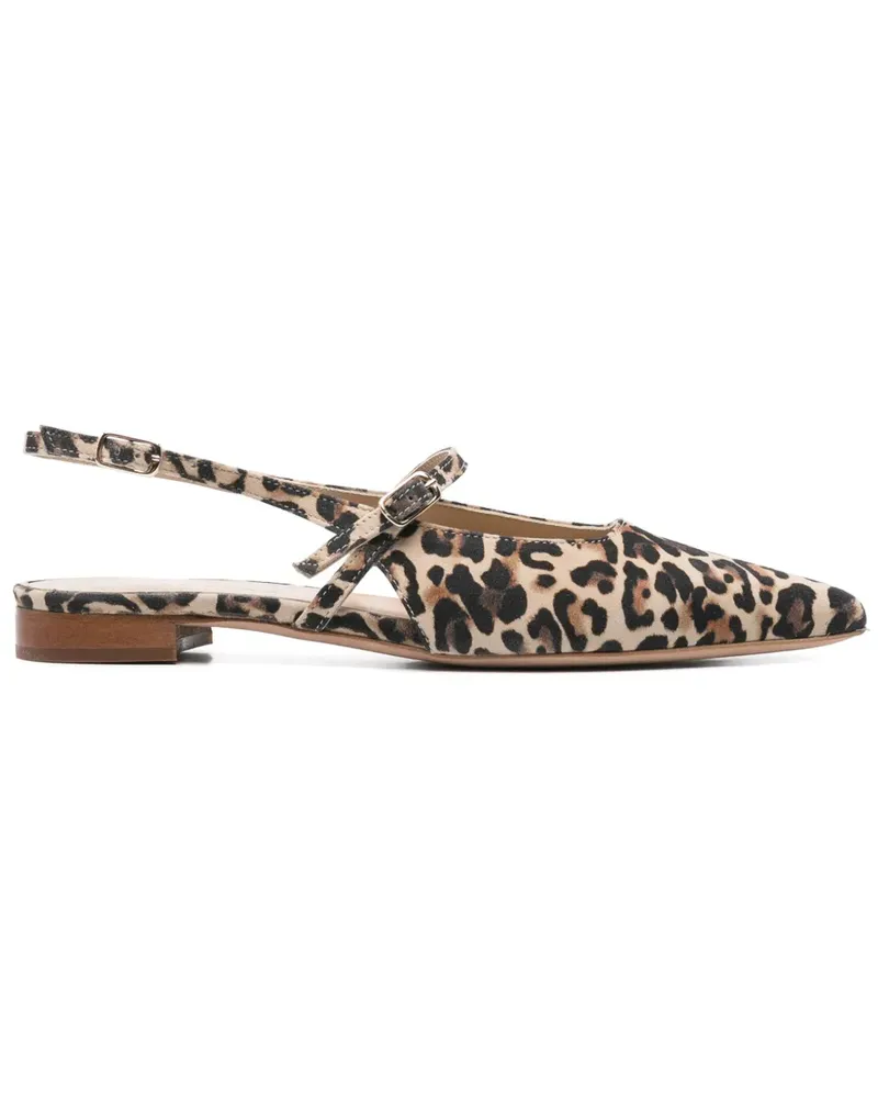 Thea Mika Ballerinas mit Leopardenmuster - Braun Braun