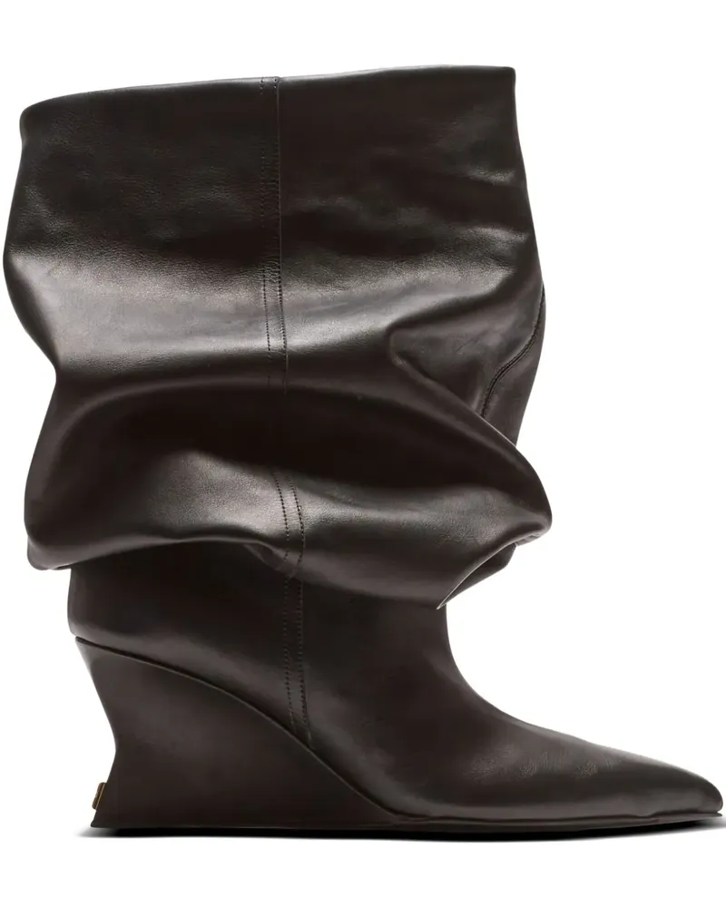 Balmain Lockere Stiefeletten mit Wedge-Absatz 75mm - Schwarz Schwarz