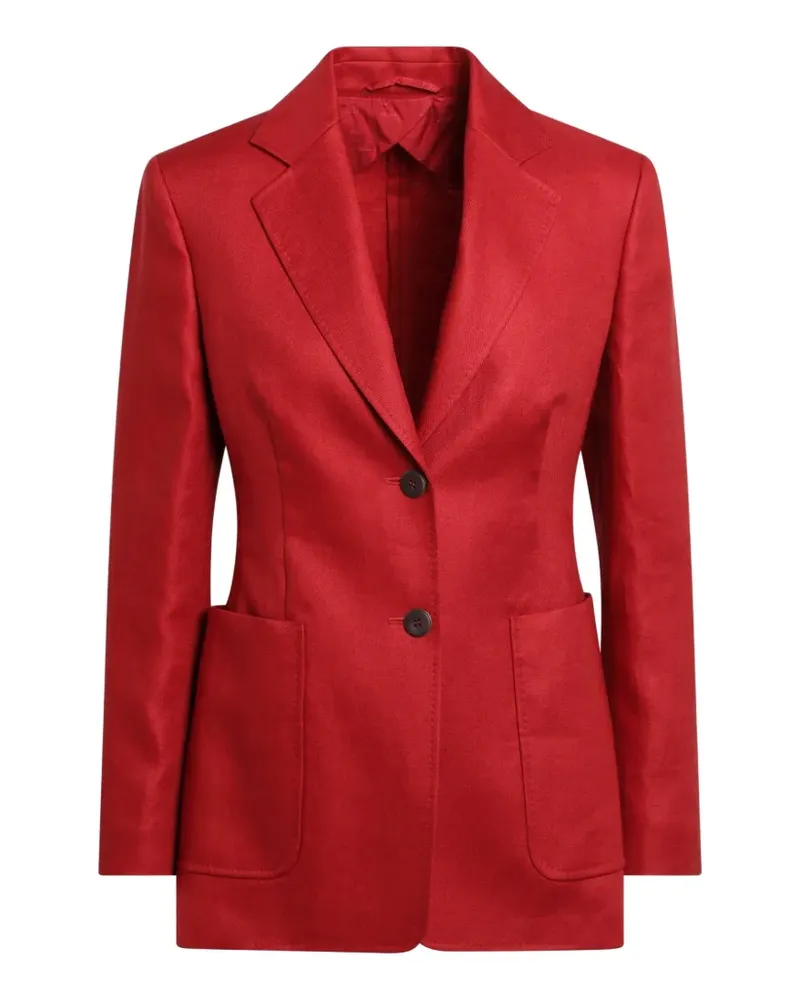 Max Mara single-breasted linen blazer - Rot Rot