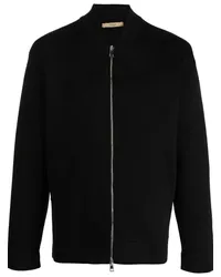 Nuur Sweatshirtjacke mit Baseball-Kragen Schwarz