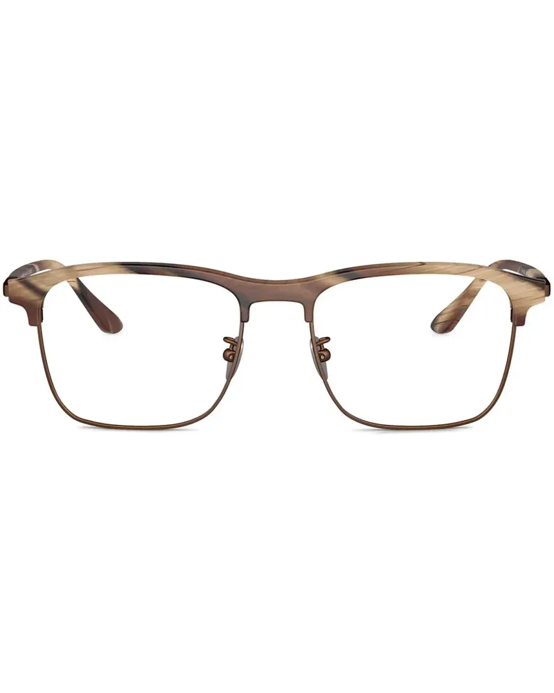 Giorgio Armani Brille mit eckigem Gestell - Braun Braun