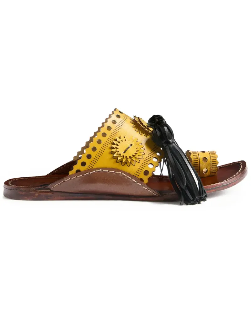 La DoubleJ Verzierte Sandalen - Gelb Gelb
