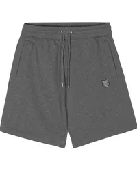 Kitsuné Sportshorts mit Fuchs-Patch Grau