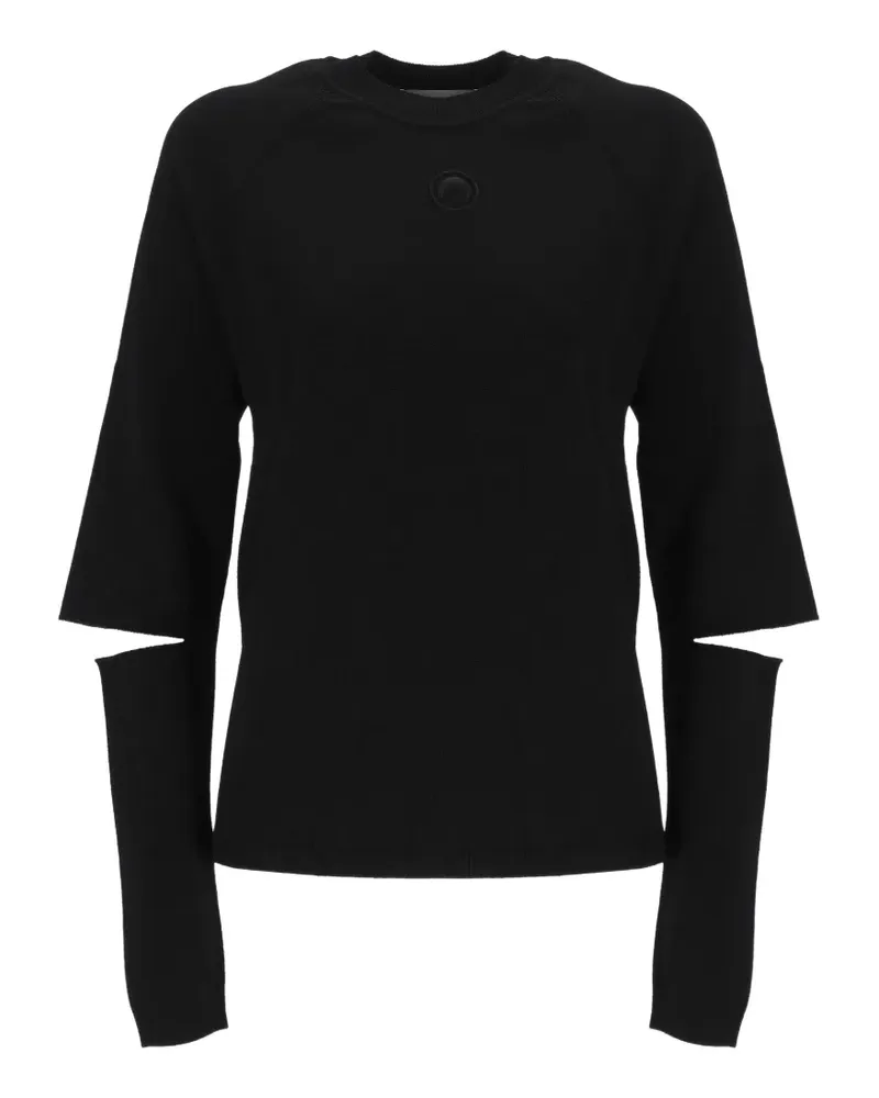 Marine Serre crew-neck cut-out sweater - Schwarz Schwarz