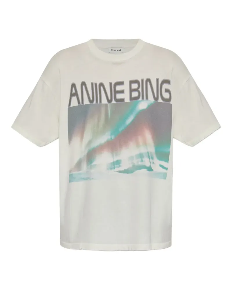 Anine Bing T-Shirt mit grafischem Print - Nude Nude