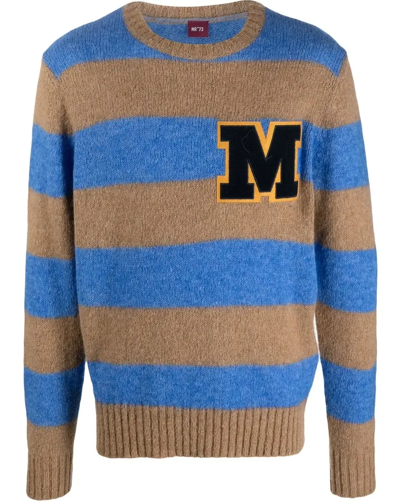 Manuel Ritz Gestreifter Pullover - Blau Blau