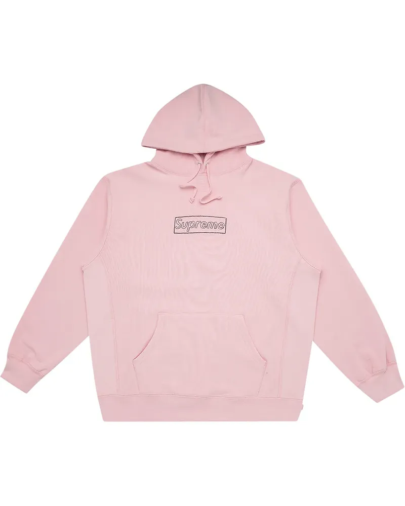 Supreme Being Kaws Chalk Hoodie mit Logo - Rosa Rosa