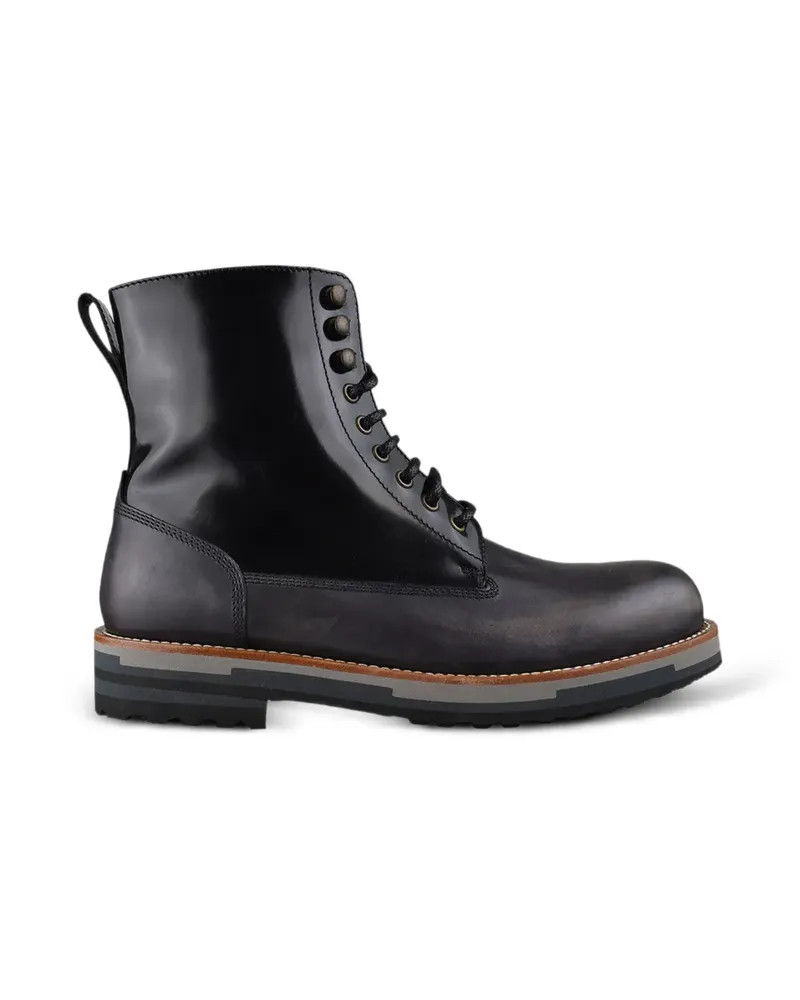 Dolce & Gabbana lace-up leather ankle boots - Schwarz Schwarz