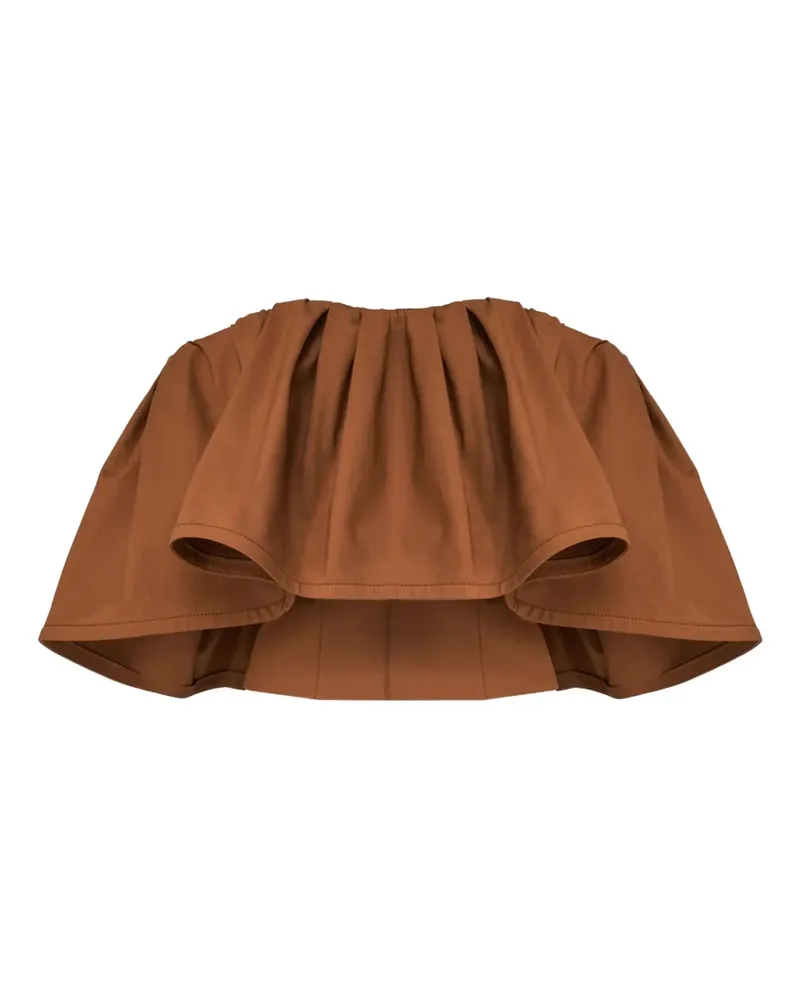 Carolina Herrera New York Top mit Rüschen - Braun Braun