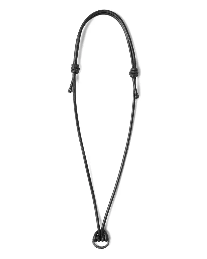 Brunello Cucinelli Halskette mit verstellbarem Lederbrillenhalter - Braun Braun