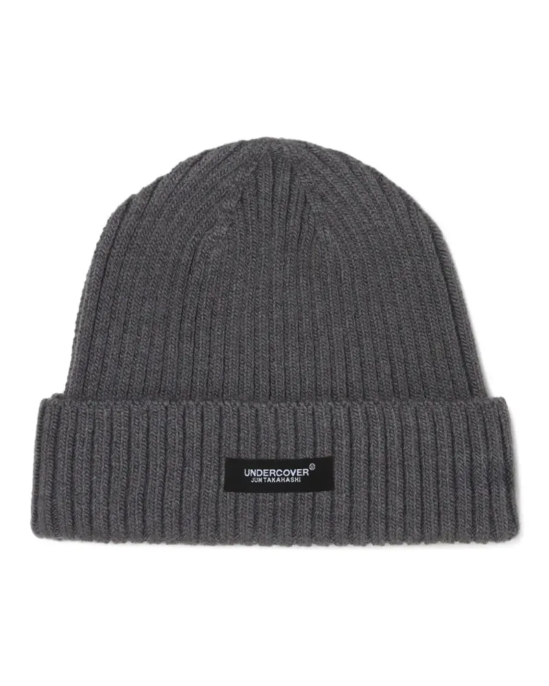 Undercover Gerippte Beanie - Grau Grau