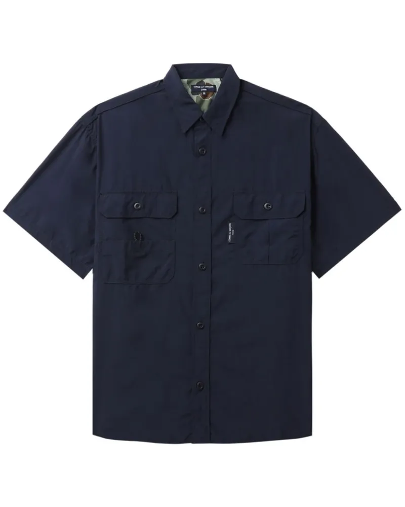 Comme des Garçons Hemd mit Logo-Schild - Blau Blau
