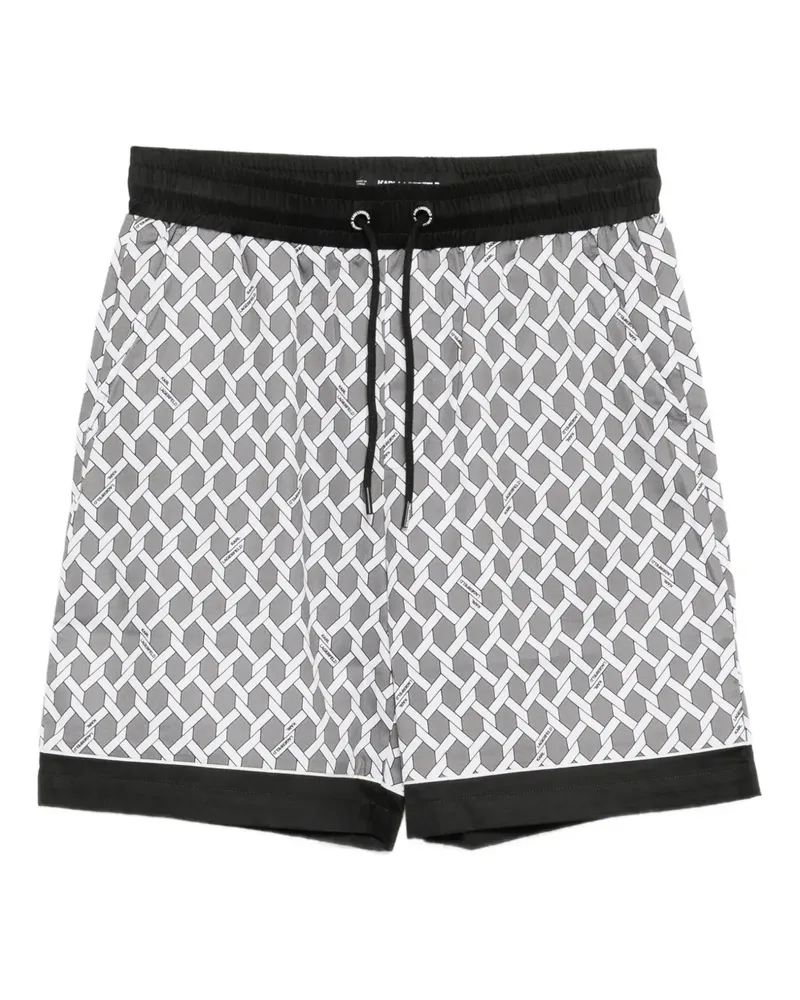 Karl Lagerfeld Shorts mit Seil-Print - Grau Grau