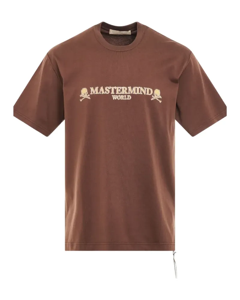 Mastermind Japan Brilliant logo-print T-shirt - Braun Braun