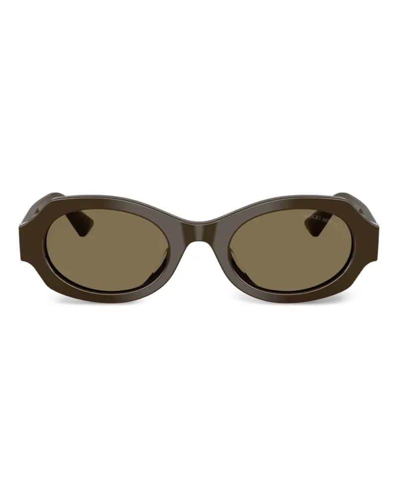 Giorgio Armani oval-frame sunglasses - Braun Braun