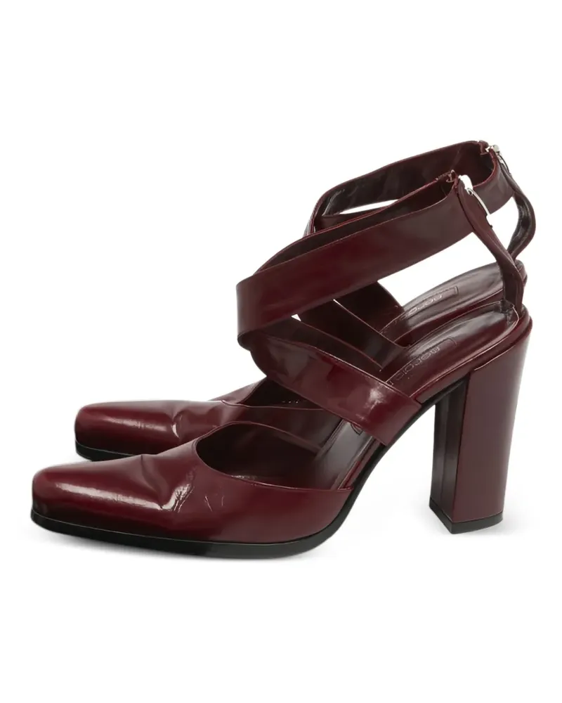 Sergio Rossi cross ankle-strap pumps - Rot Rot