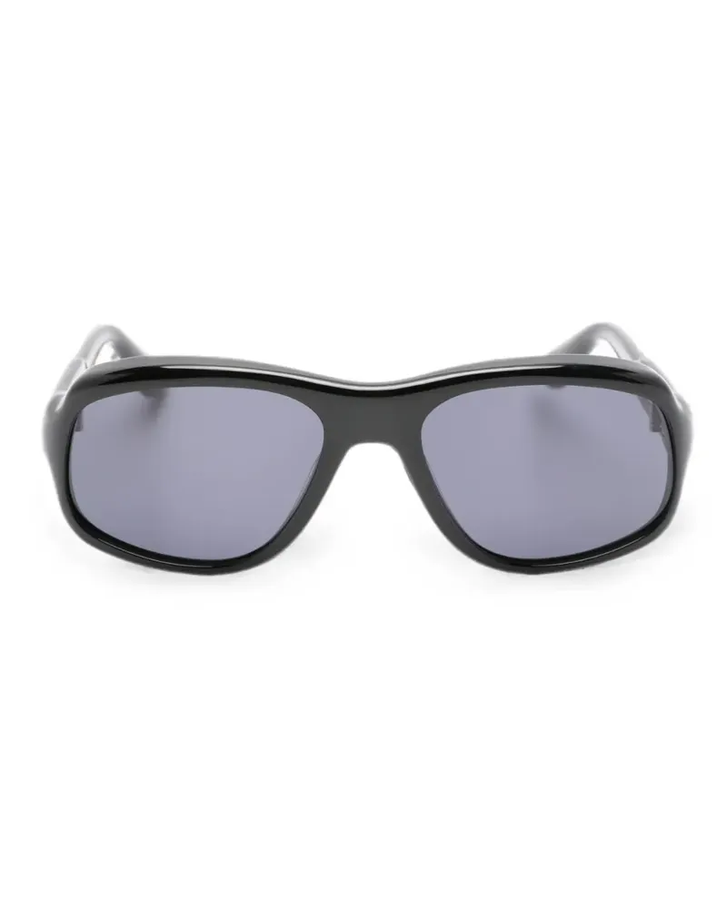 Port Tanger Bamba Sonnenbrille mit geometrischem Gestell - Schwarz Schwarz