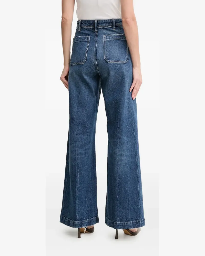 Ralph Lauren patch-pockets wide-leg jeans - Blau Blau