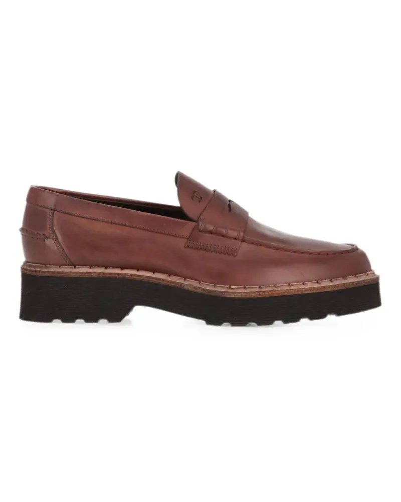 TOD'S Penny-Loafer aus Leder - Braun Braun