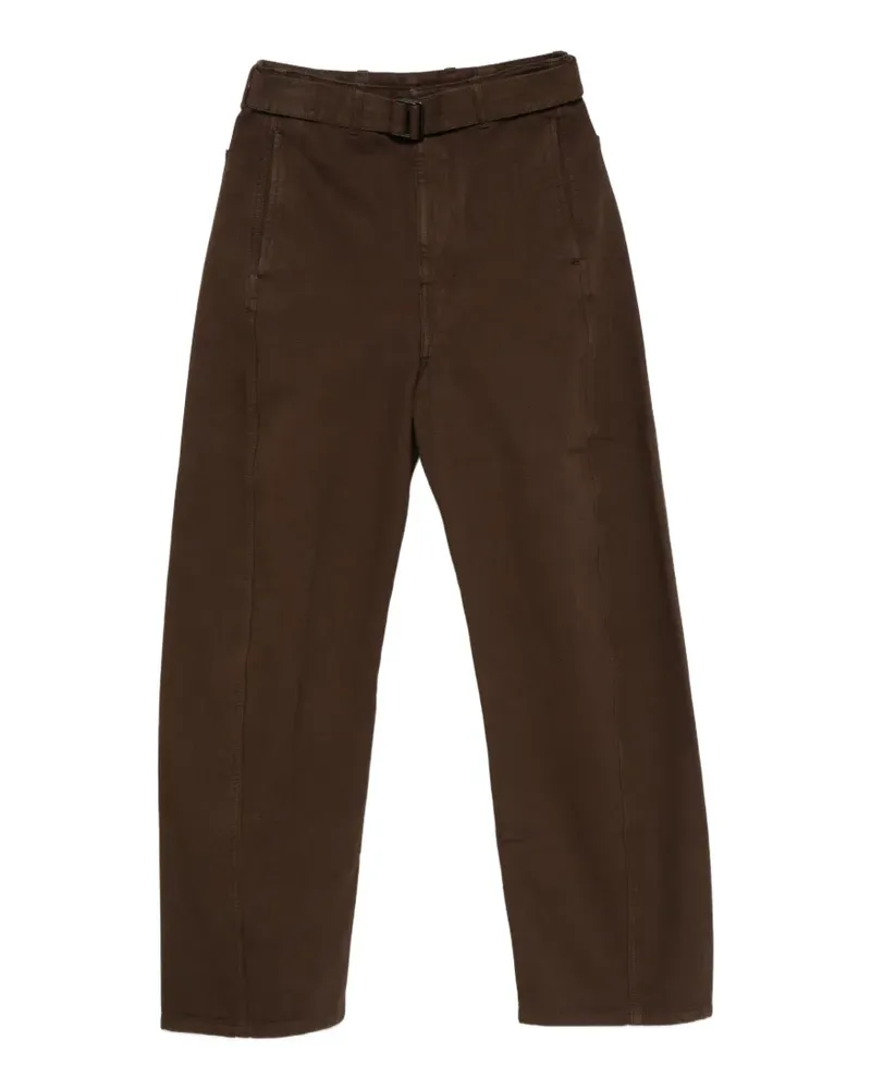 Christophe Lemaire belted wide-leg jeans - Braun Braun