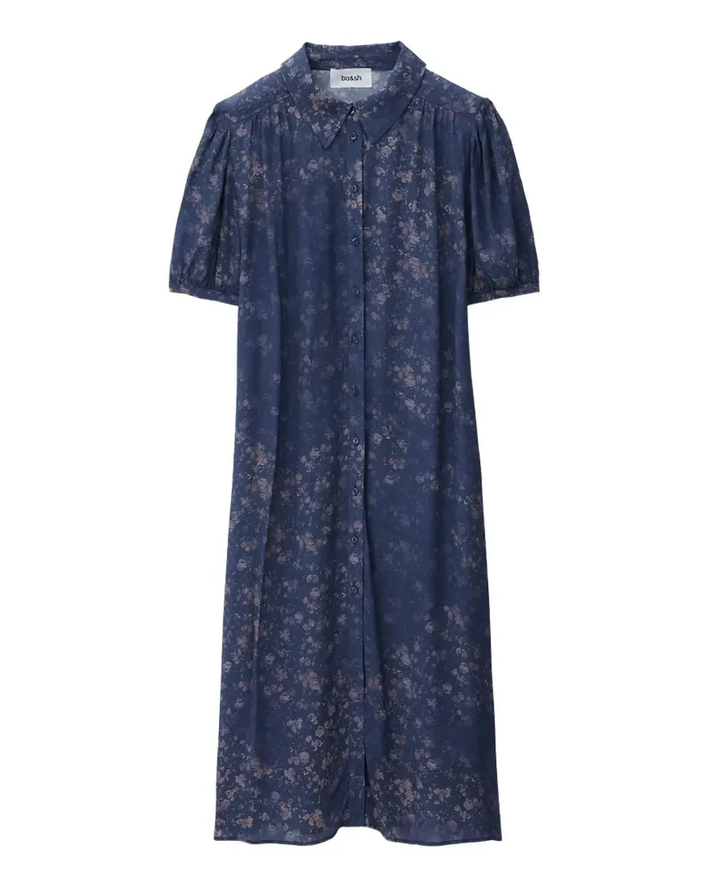 ba&sh Norma floral-print shirt dress - Blau Blau