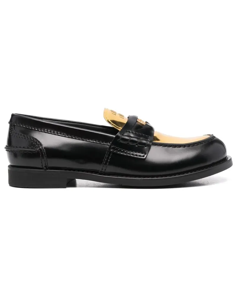 Miu Miu Klassische Penny-Loafer - Schwarz Schwarz