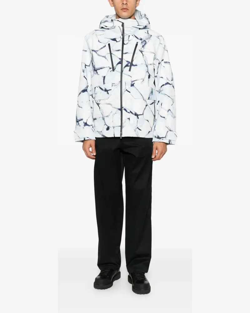 FUSALP Formon Ice Skijacke mit Marmor-Print - Weiß Weiß