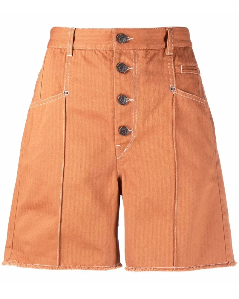 Isabel Marant Shorts mit Knopfverschluss - Orange Orange