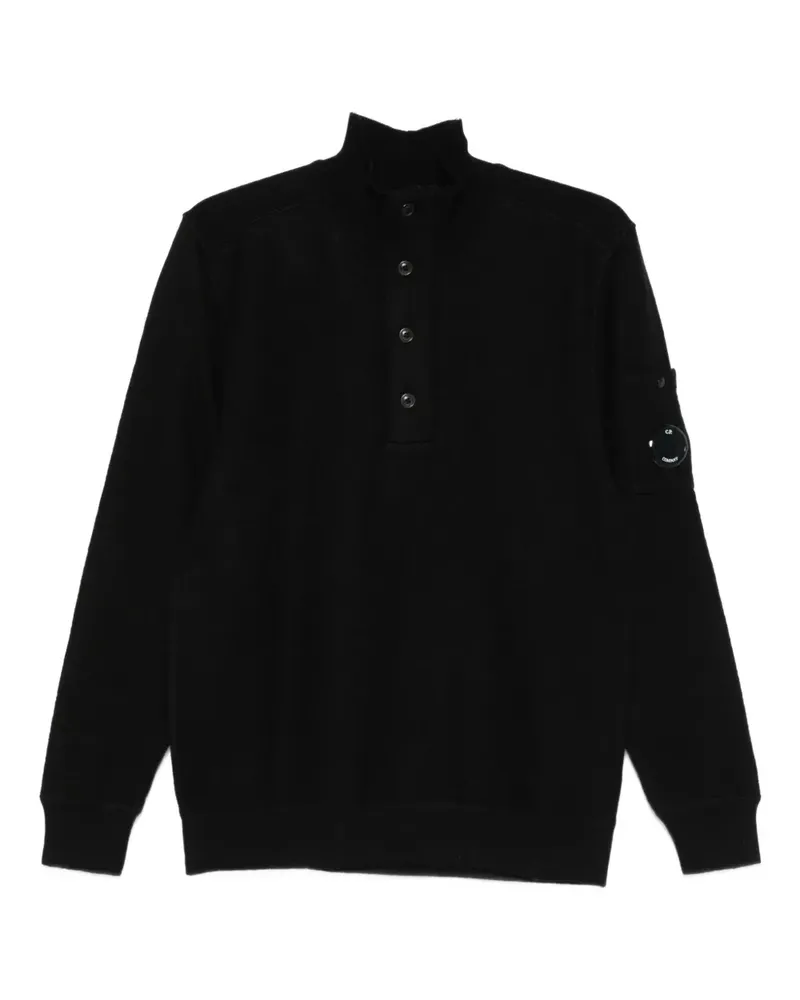 C.P. Company logo-patch polo shirt - Schwarz Schwarz