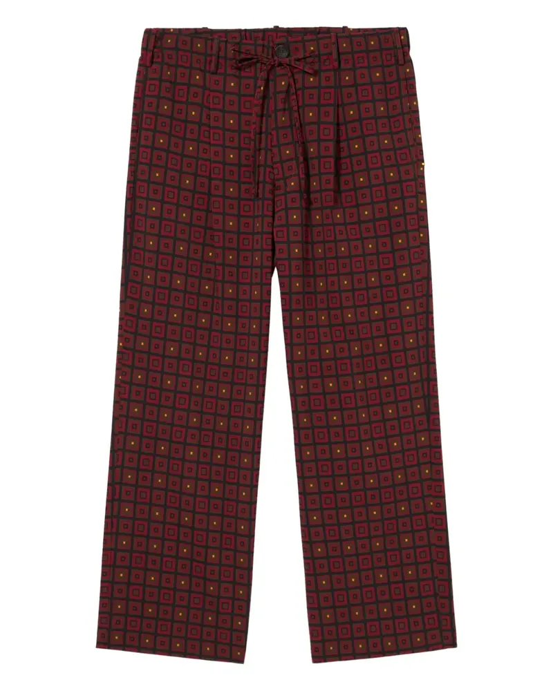 Pierre-Louis Mascia Hose mit geometrischem Muster - Rot Rot