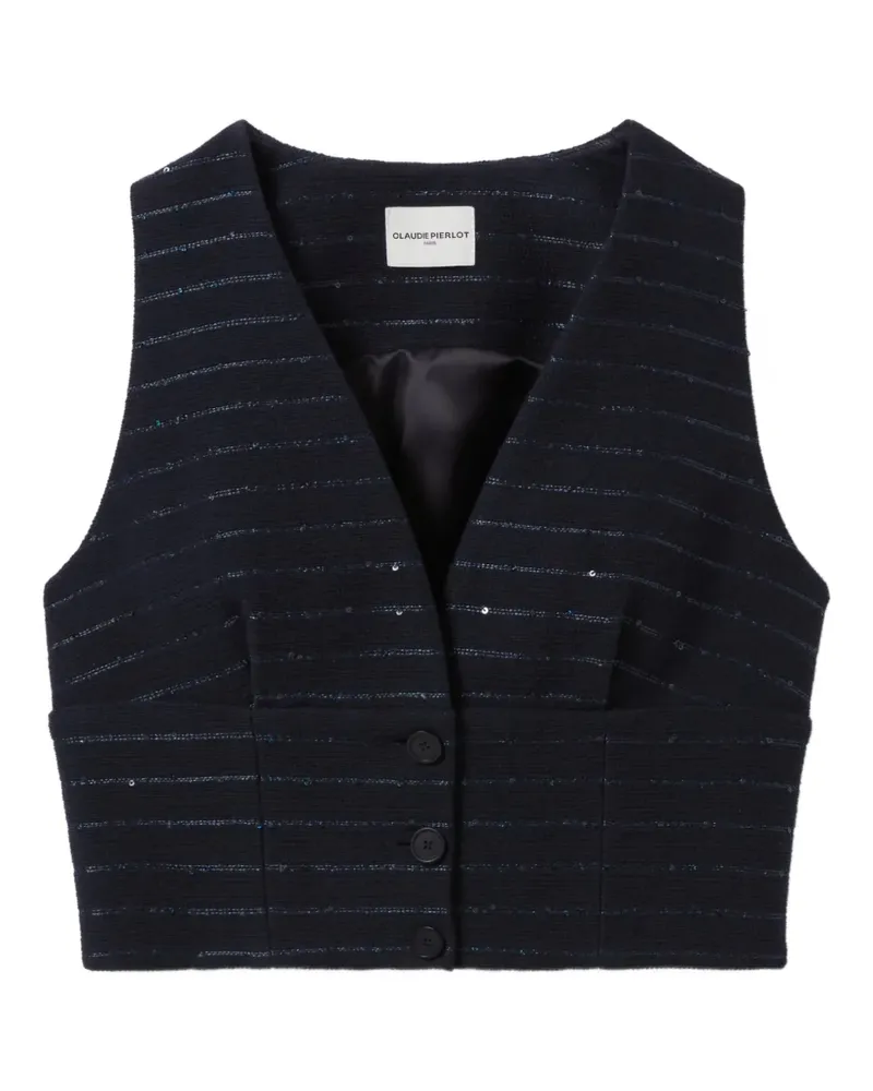 Claudie Pierlot Gestreifte Weste - Blau Blau