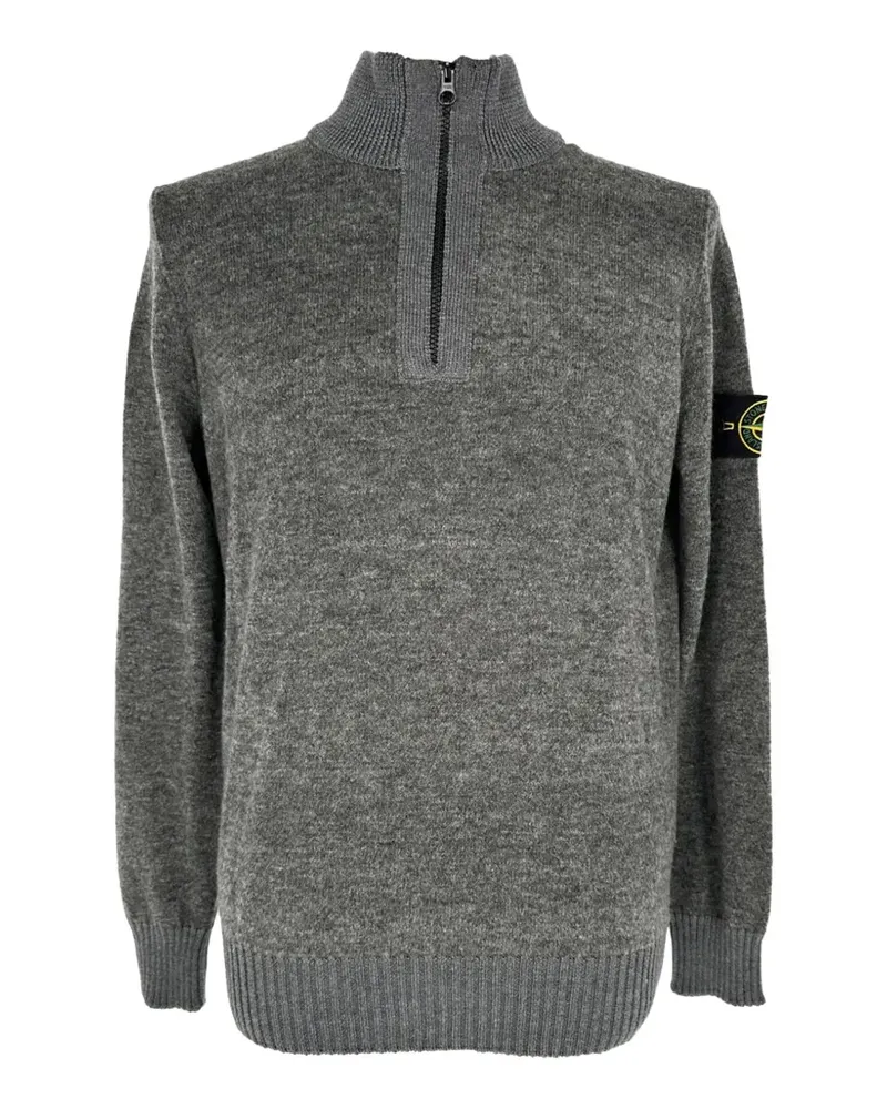 Stone Island half-zip knitted sweater - Grau Grau