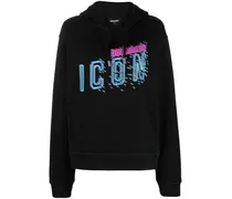 Hoodie mit Logo-Print - Schwarz