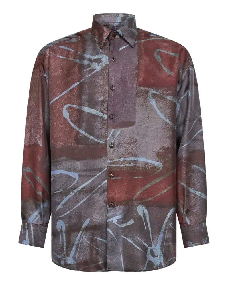 Costumein Hemd mit Blumen-Print - Braun Braun