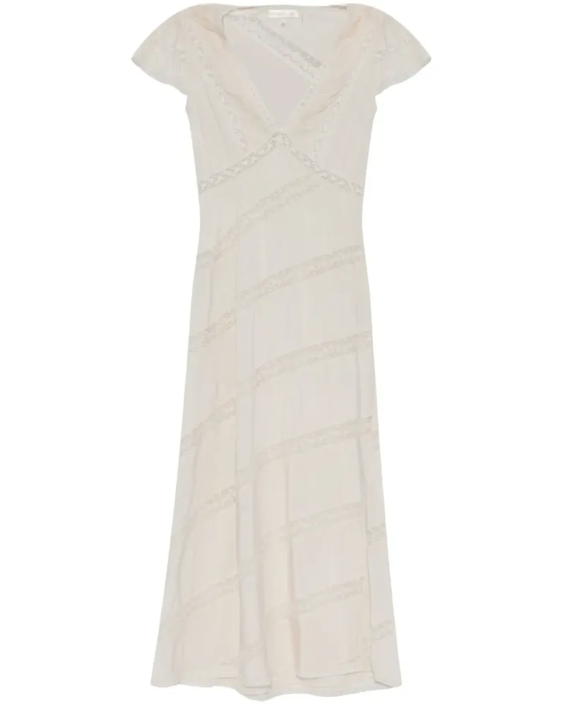 LoveShackFancy Theodore Kleid - Weiß Weiß
