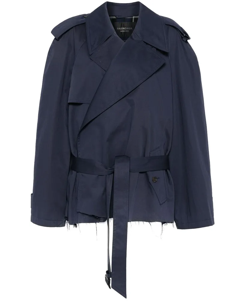 Balenciaga Jacke mit Gürtel - Blau Blau
