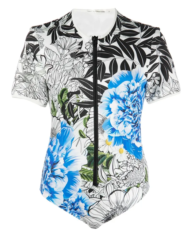 Mary Katrantzou Badeanzug mit Blumen-Print - Blau Blau