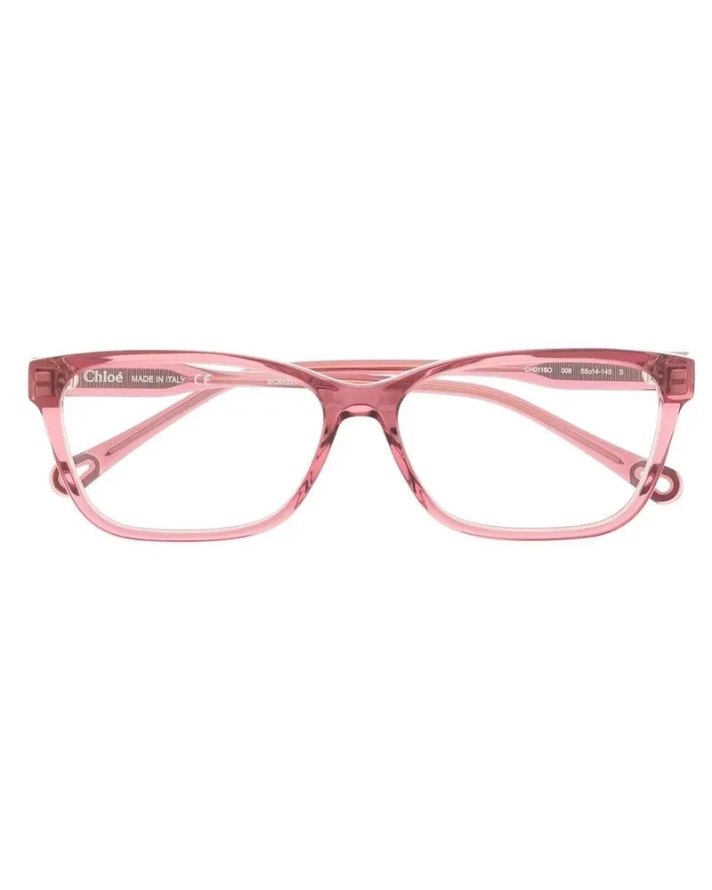 Chloé Brille mit eckigem Gestell - Rosa Rosa