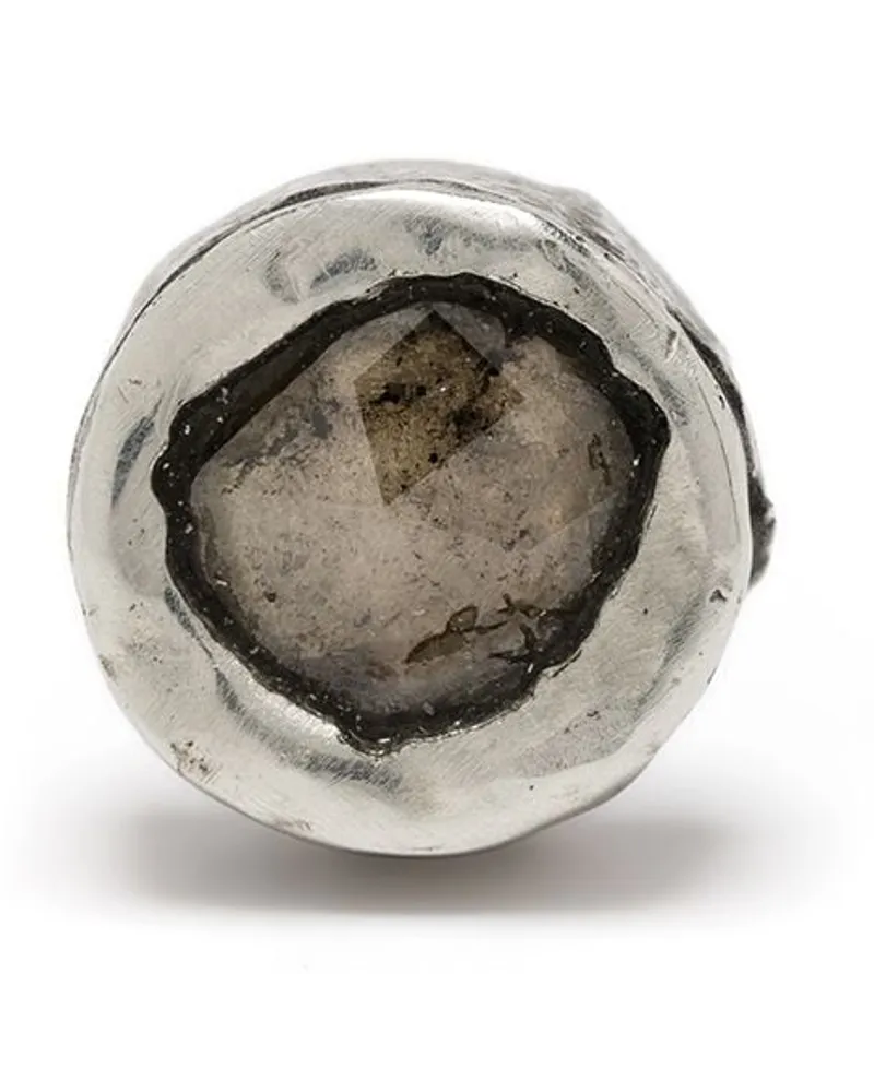 Parts Of Four Ohrstecker mit einem Diamanten - Silber Silber