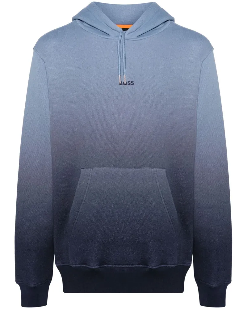 HUGO BOSS Frottee-Hoodie mit Farbverlauf - Blau Blau