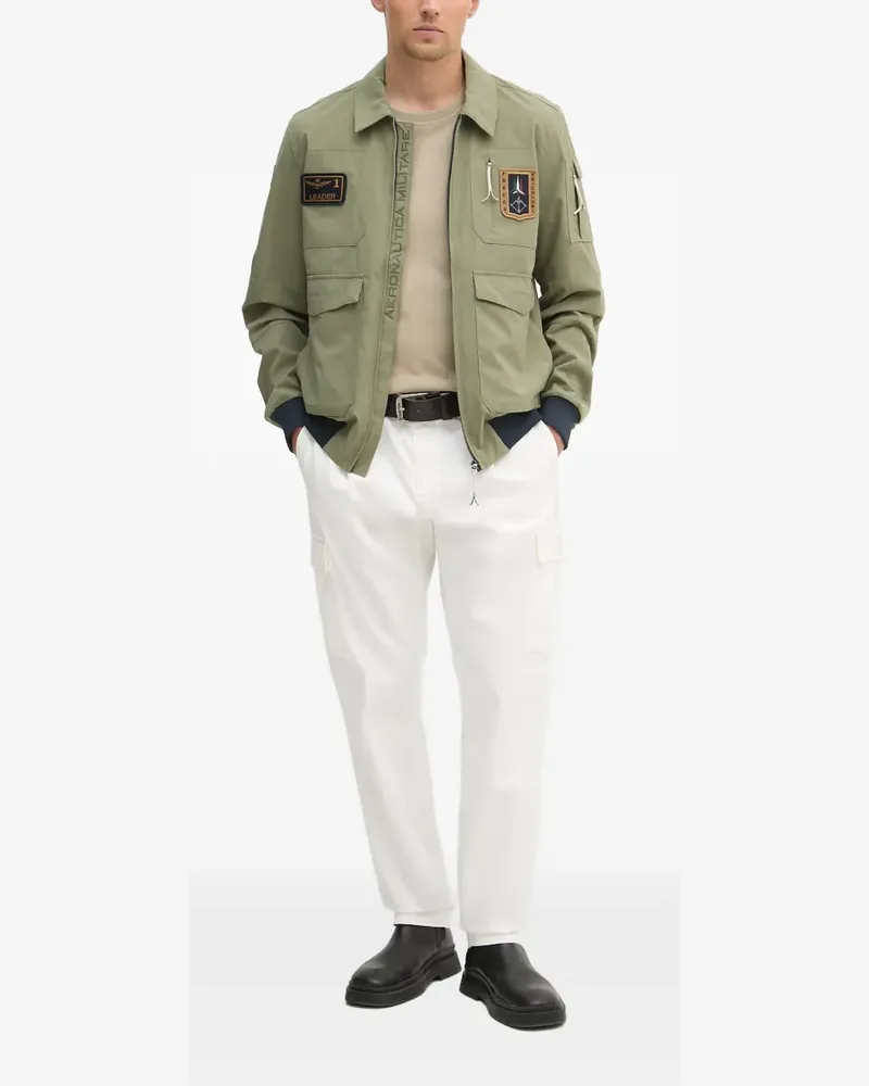 Aeronautica Militare logo-patch military jacket - Grün Grün