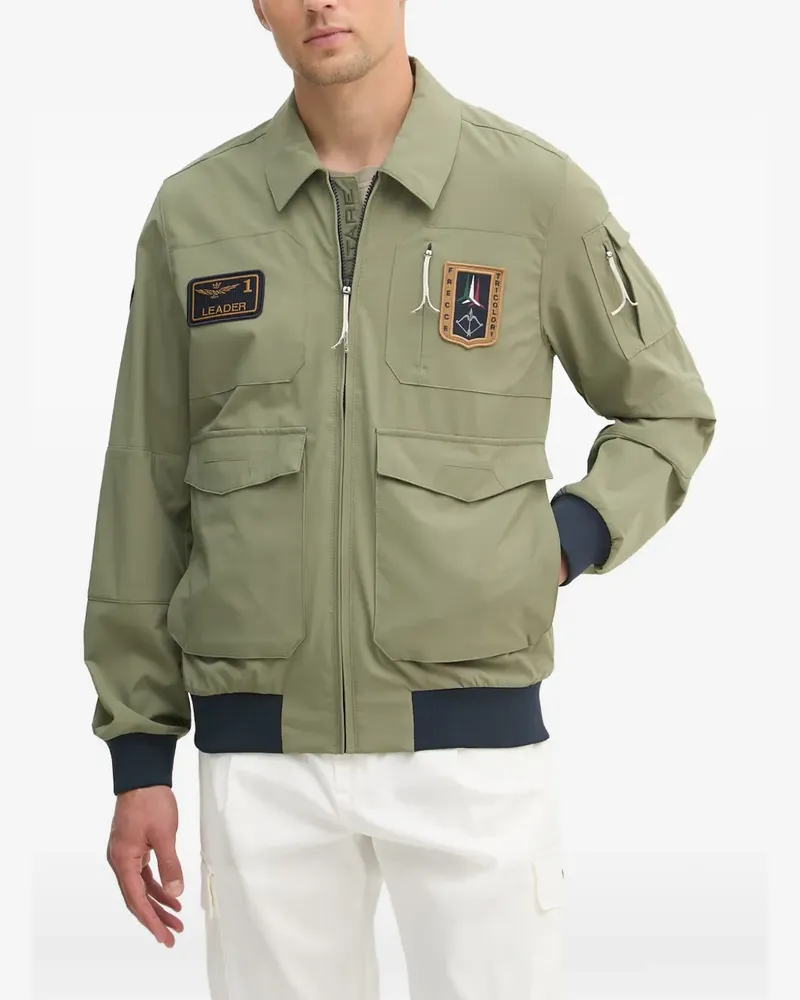 Aeronautica Militare logo-patch military jacket - Grün Grün