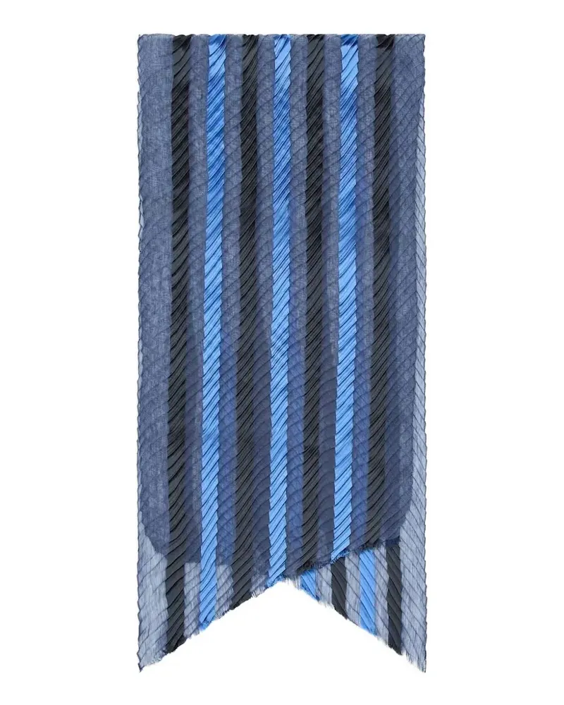 Giorgio Armani Gestreifter Schal - Blau Blau