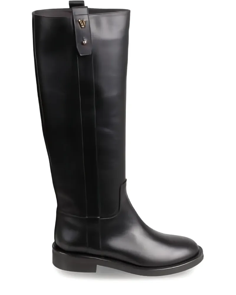 Via Roma 15 strap detail boots - Schwarz Schwarz