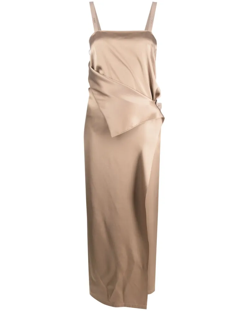Fendi Maxikleid mit Bindegürtel - Nude Nude