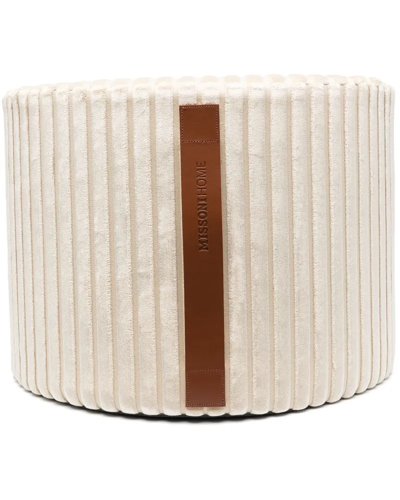 Missoni Home Basel Hocker mit Zylinderform - Weiß Weiß