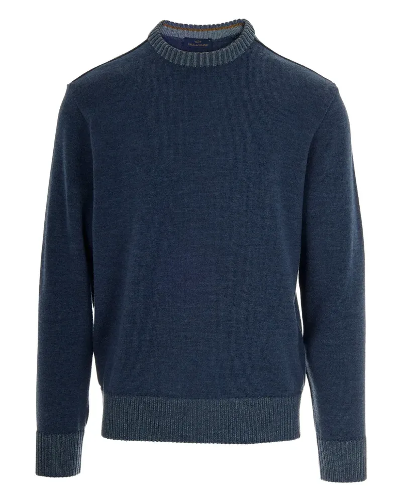 Paul & Shark Pullover mit geripptem Saum - Blau Blau