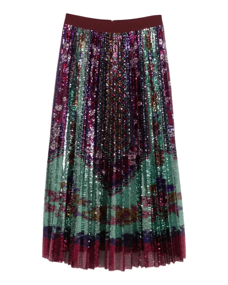 La DoubleJ Accordion Maxirock mit Pailletten - Grün Grün